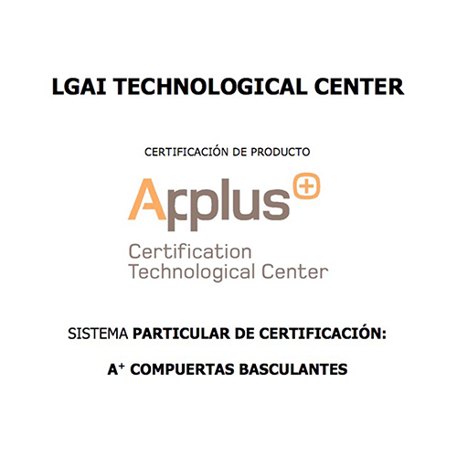 Ensayado por applus+ exp:10/31700250 y exp: 10/31700251.